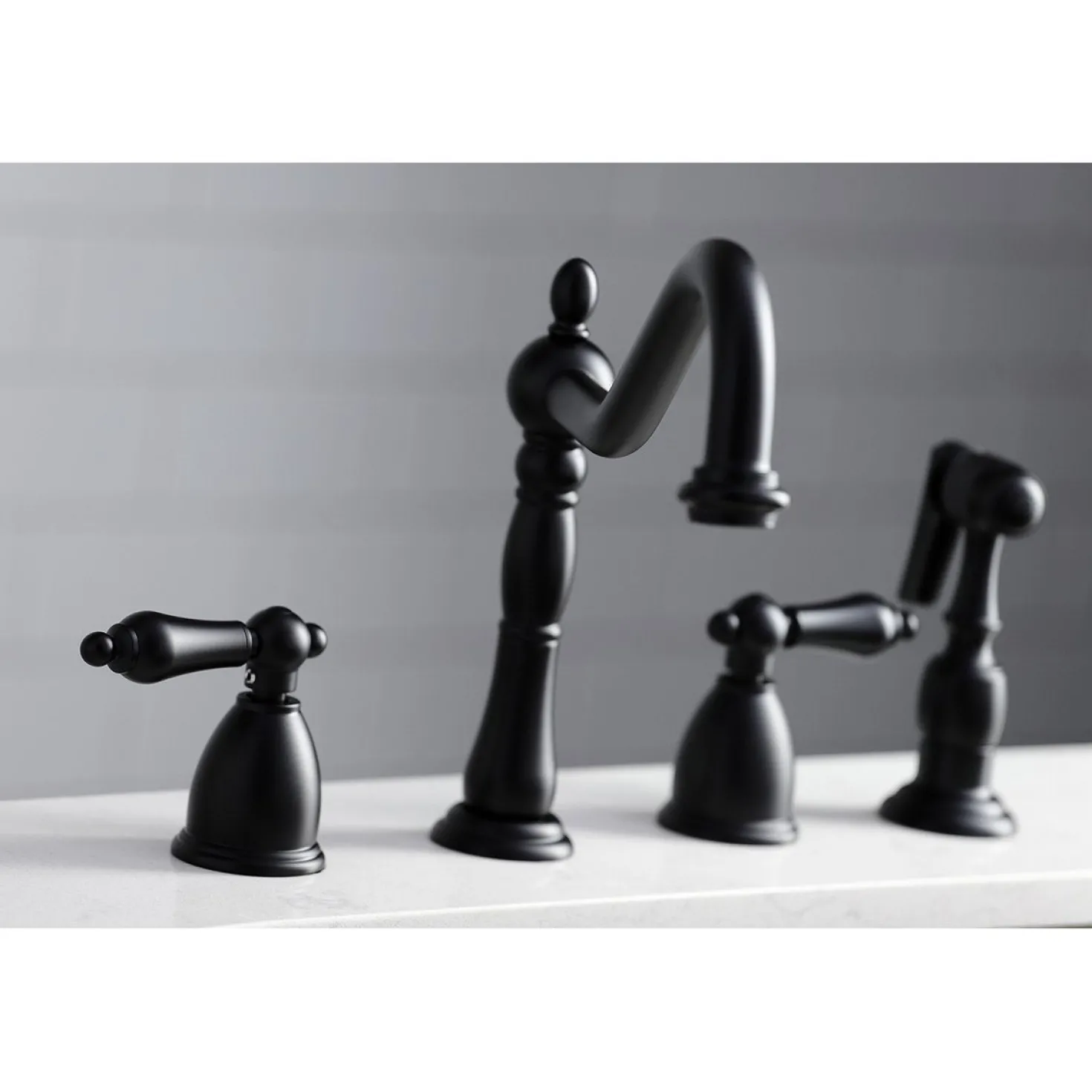 Kingston Brass Heritage Widespread Kitchen Faucet