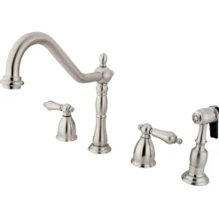 Kingston Brass Heritage Widespread Kitchen Faucet
