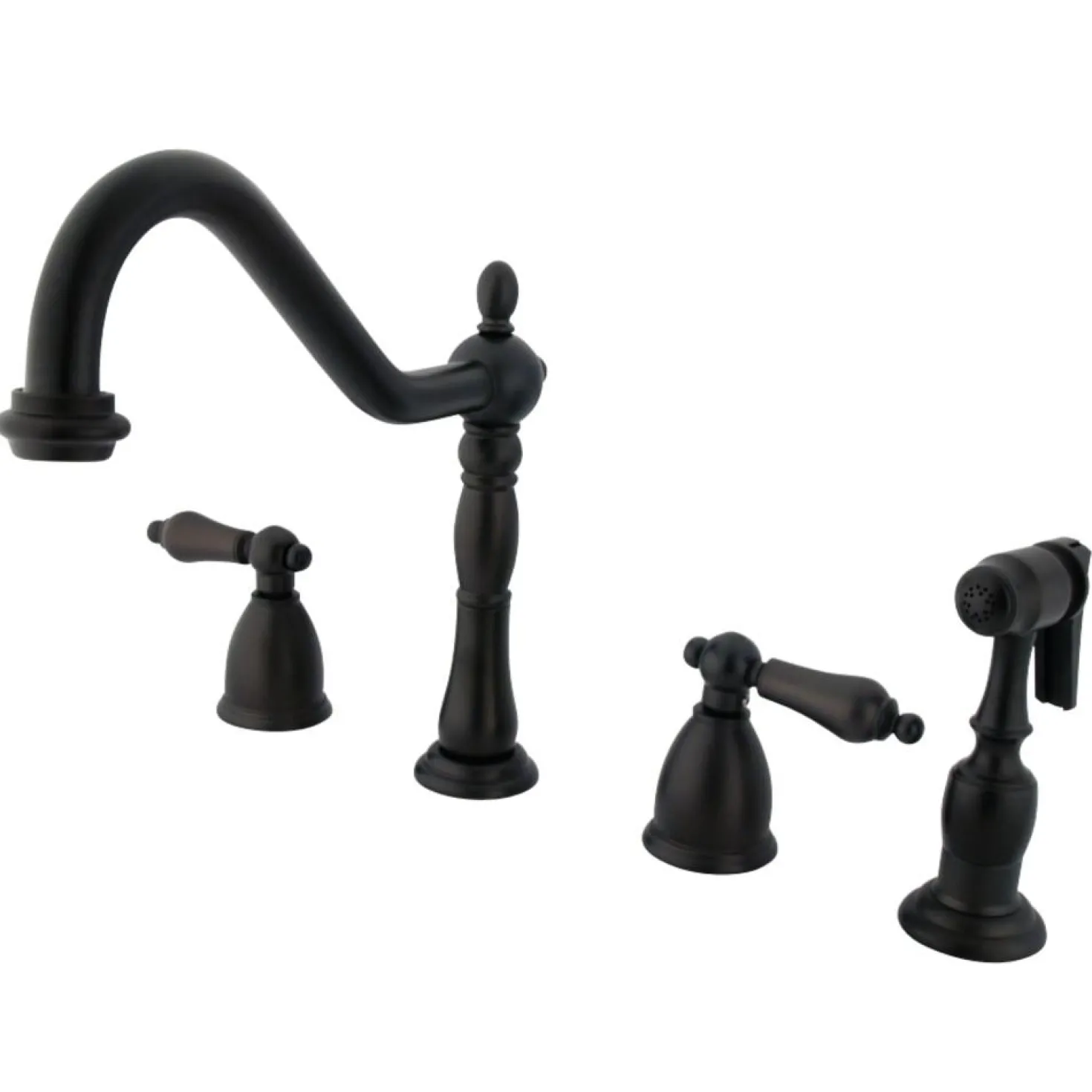 Kingston Brass Heritage Widespread Kitchen Faucet