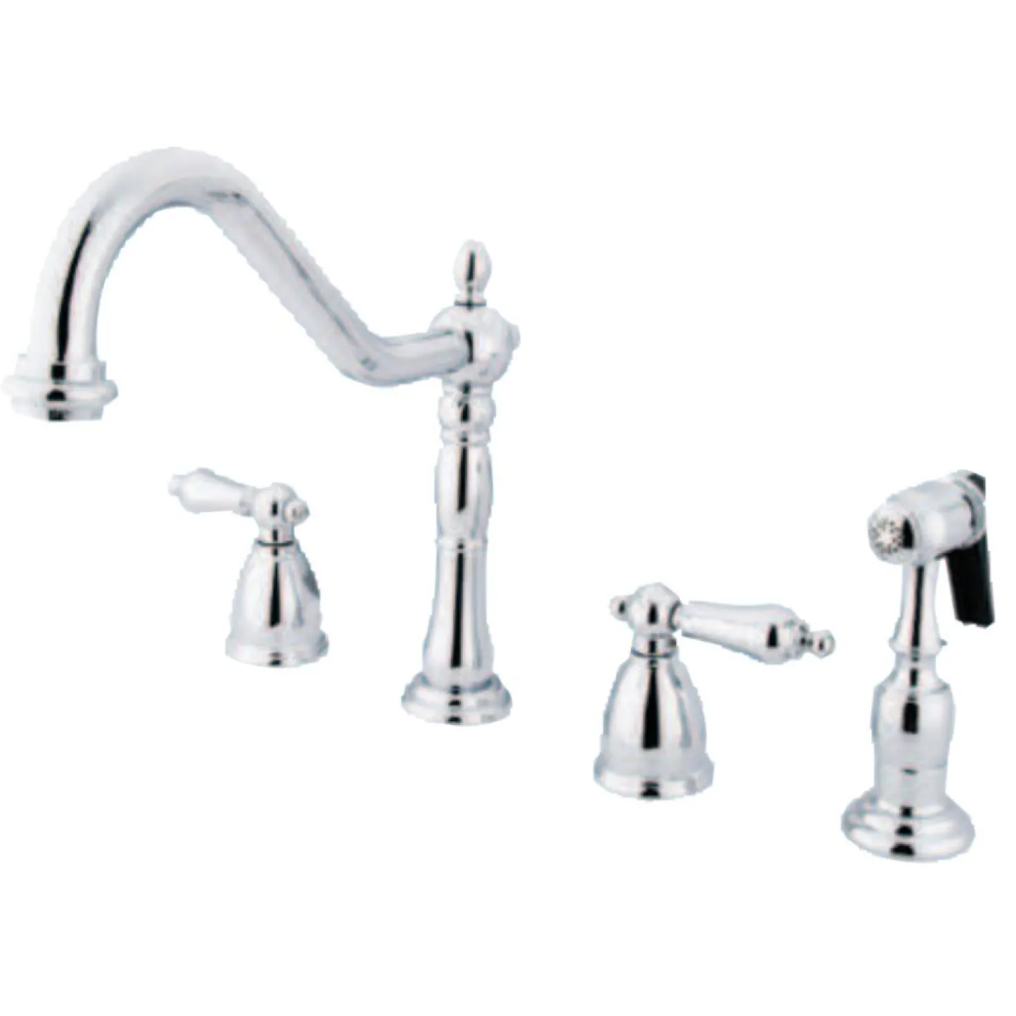 Kingston Brass Heritage Widespread Kitchen Faucet
