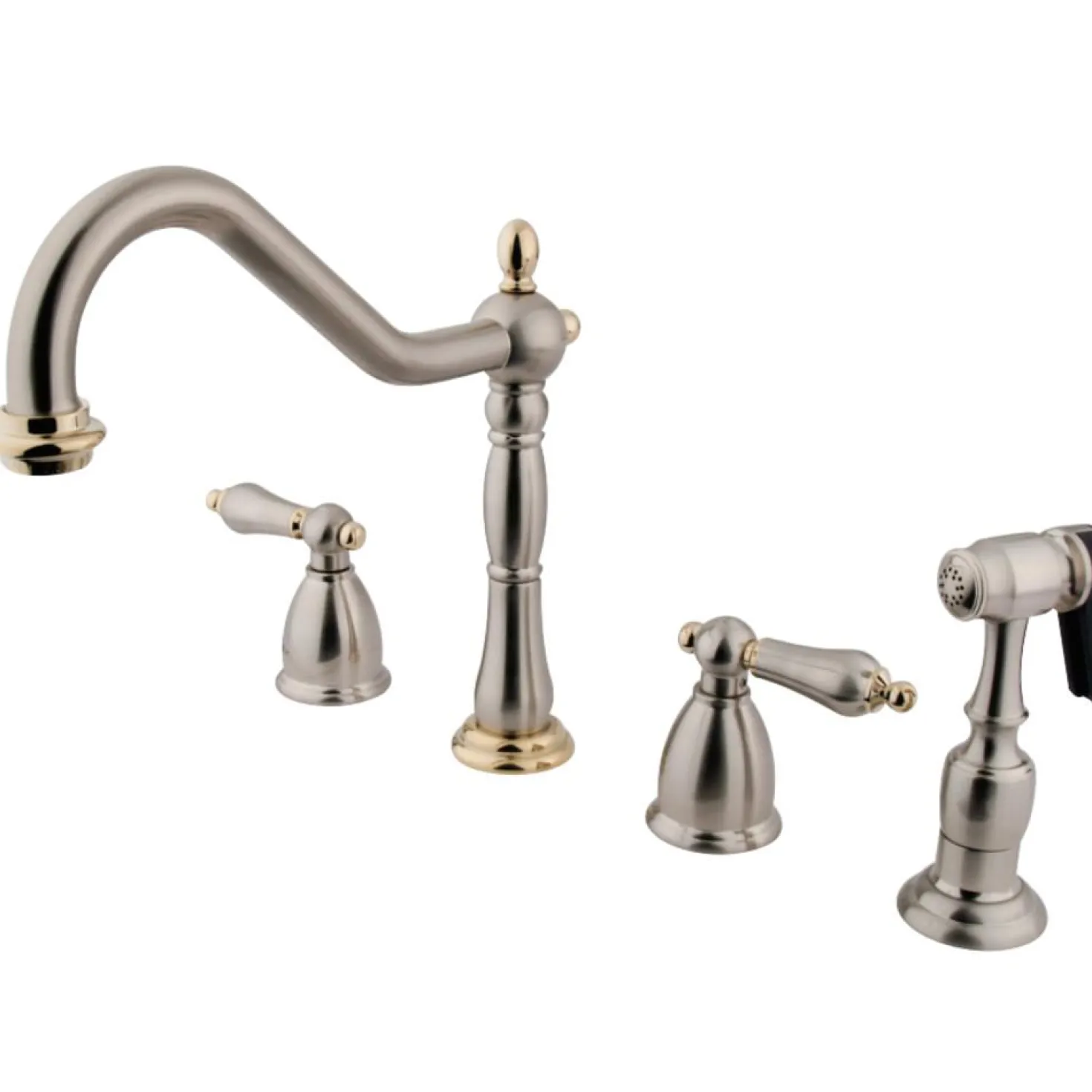 Kingston Brass Heritage Widespread Kitchen Faucet