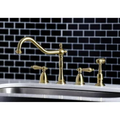 Kingston Brass Heritage Widespread Kitchen Faucet