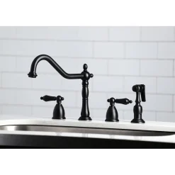 Kingston Brass Heritage Widespread Kitchen Faucet