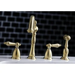 Kingston Brass Heritage Widespread Kitchen Faucet