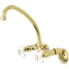 Kingston Brass 2-Hole 2-Handle Wall Mount Kitchen Faucet