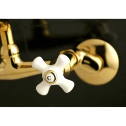 Kingston Brass 2-Hole 2-Handle Wall Mount Kitchen Faucet