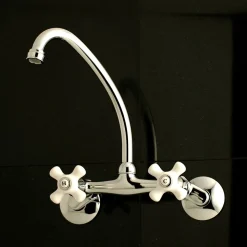Kingston Brass 2-Hole 2-Handle Wall Mount Kitchen Faucet