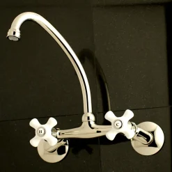 Kingston Brass 2-Hole 2-Handle Wall Mount Kitchen Faucet