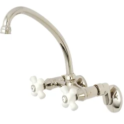 Kingston Brass 2-Hole 2-Handle Wall Mount Kitchen Faucet