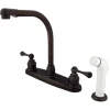 Kingston Brass 4-Hole 8-Inch Centerset Kitchen Faucet