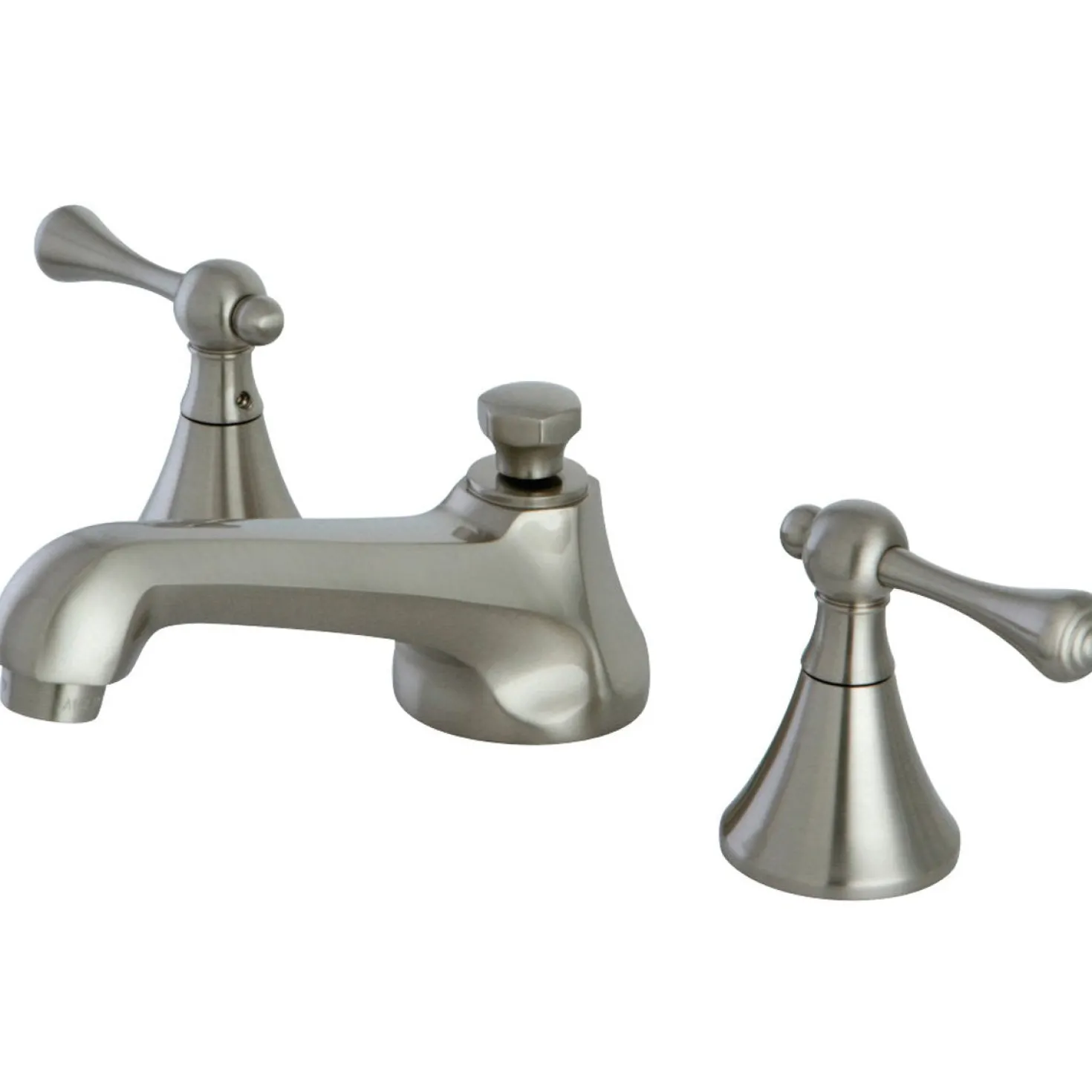 Kingston Brass 3-Hole 8-Inch Widespread Bathroom Faucet with Brass Pop-Up