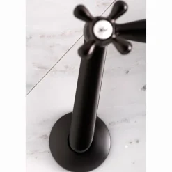 Kingston Brass 2-Hole Tub Wall Mount Clawfoot Tub Faucet with Hand Shower