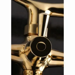Kingston Brass 2-Hole Tub Wall Mount Clawfoot Tub Faucet with Hand Shower