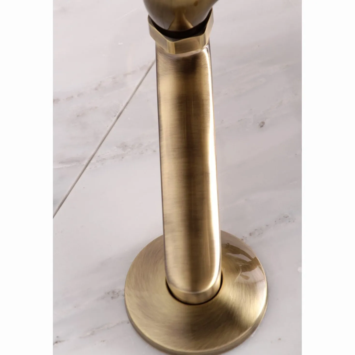 Kingston Brass 2-Hole Tub Wall Mount Clawfoot Tub Faucet with Hand Shower