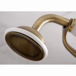Kingston Brass 2-Hole Tub Wall Mount Clawfoot Tub Faucet with Hand Shower