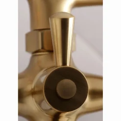 Kingston Brass 2-Hole Tub Wall Mount Clawfoot Tub Faucet with Hand Shower