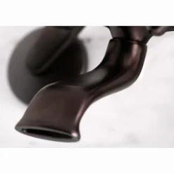 Kingston Brass 2-Hole Tub Wall Mount Clawfoot Tub Faucet with Hand Shower