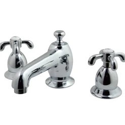 Kingston Brass 3-Hole 8" Widespread Bathroom Faucet with Brass Pop-Up