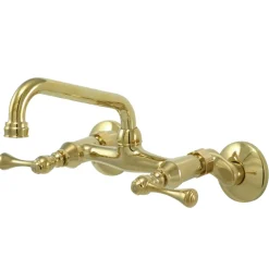 Kingston Brass 6-Inch Adjustable Center Wall Mount Kitchen Faucet