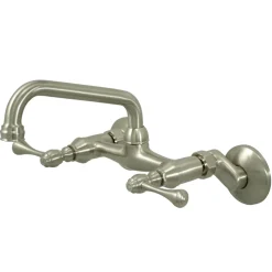 Kingston Brass 6-Inch Adjustable Center Wall Mount Kitchen Faucet
