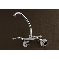 Kingston Brass 6-Inch Adjustable Center Wall Mount Laundry Faucet