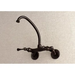 Kingston Brass 6-Inch Adjustable Center Wall Mount Laundry Faucet