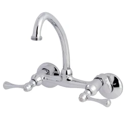 Kingston Brass 6-Inch Adjustable Center Wall Mount Laundry Faucet