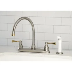 Kingston Brass 8-Inch Centerset 2-Handle Kitchen Faucet