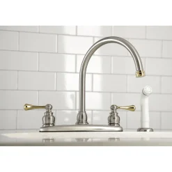 Kingston Brass 8-Inch Centerset 2-Handle Kitchen Faucet