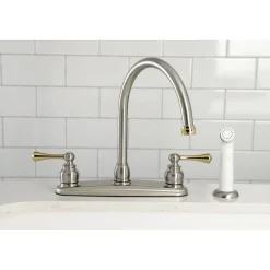 Kingston Brass 8-Inch Centerset 2-Handle Kitchen Faucet