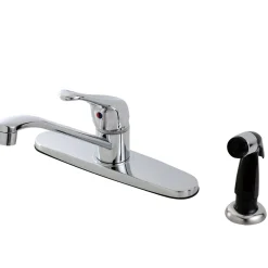 Kingston Brass 8-Inch Centerset Kitchen Faucet with Side Sprayer