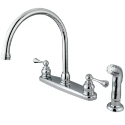 Kingston Brass 8-Inch Centerset Two-Handle Kitchen Faucet