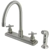 Kingston Brass 8-Inch Centerset Kitchen Faucet with Side Sprayer