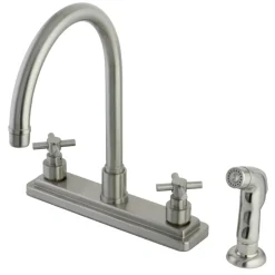 Kingston Brass 8-Inch Centerset Kitchen Faucet with Side Sprayer