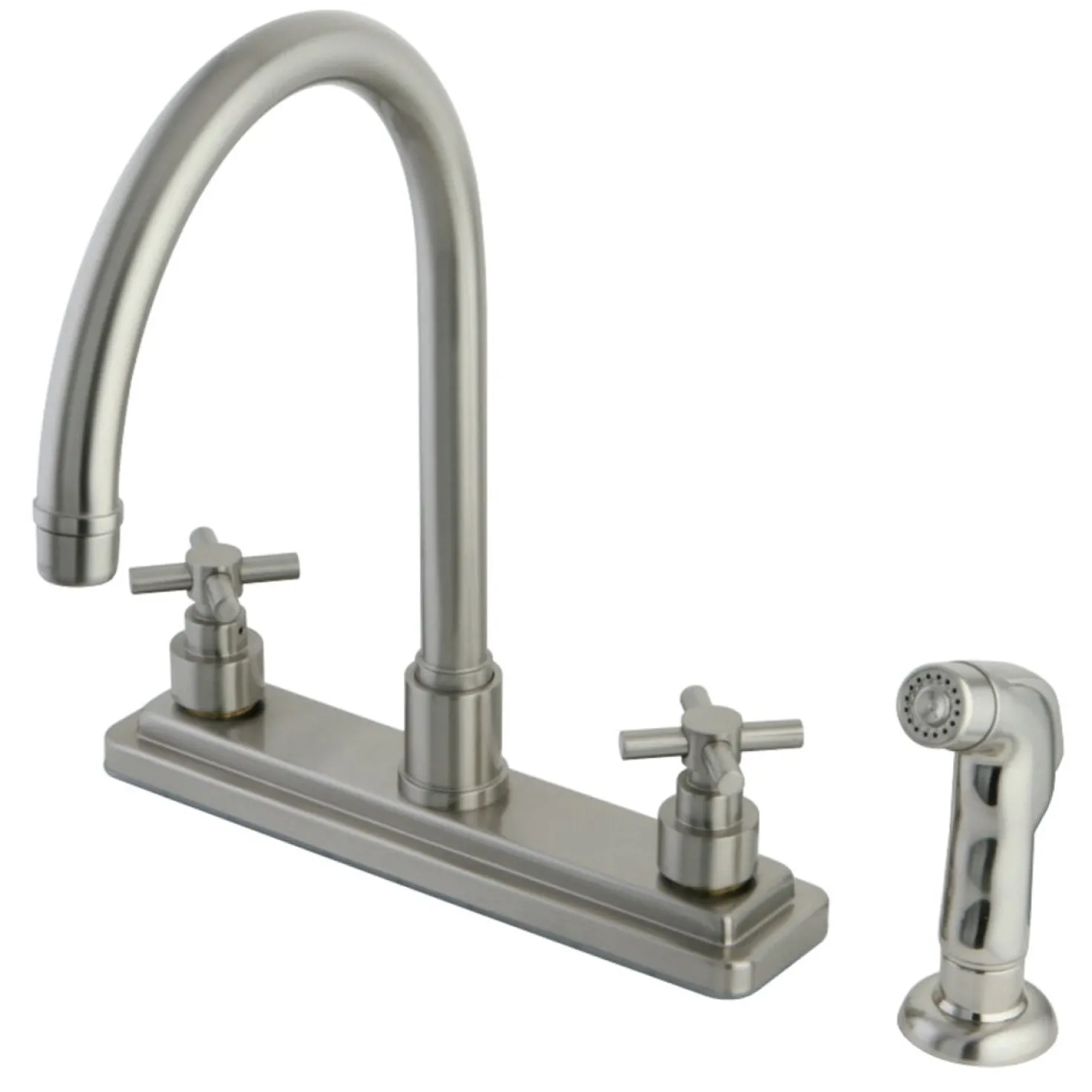 Kingston Brass 8-Inch Centerset Kitchen Faucet with Side Sprayer