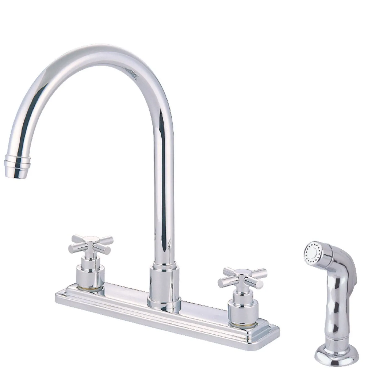 Kingston Brass 8-Inch Centerset Kitchen Faucet with Side Sprayer