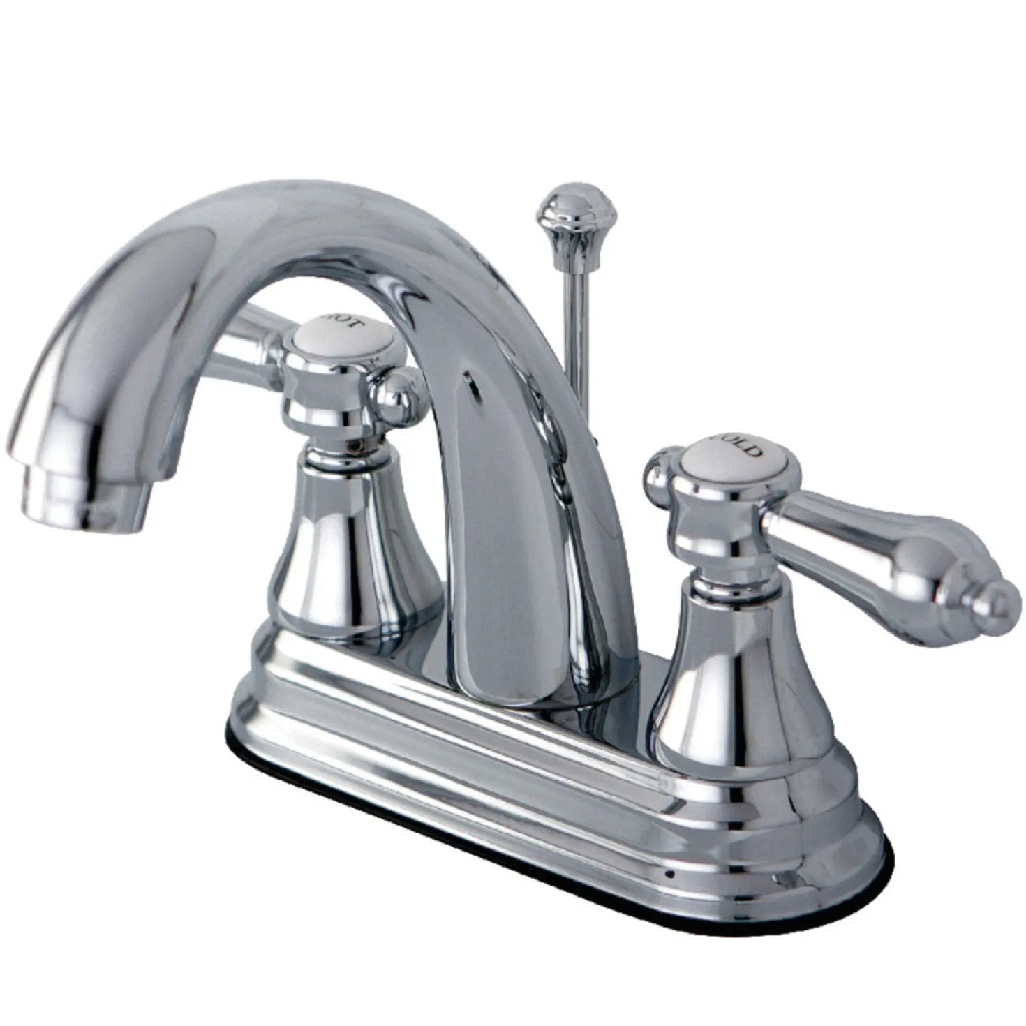 Kingston Brass 4-Inch Centerset Bathroom Faucet with Brass Pop-Up