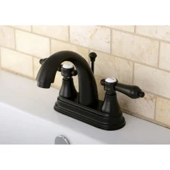 Kingston Brass 4-Inch Centerset Bathroom Faucet with Brass Pop-Up