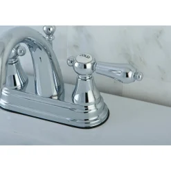 Kingston Brass 4-Inch Centerset Bathroom Faucet with Brass Pop-Up