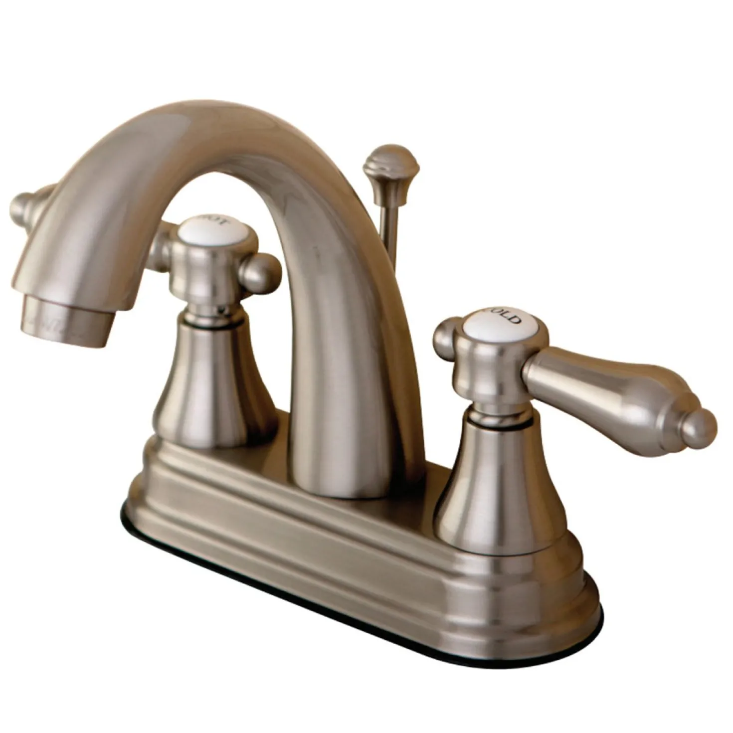 Kingston Brass 4-Inch Centerset Bathroom Faucet with Brass Pop-Up