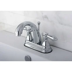 Kingston Brass 4-Inch Centerset Bathroom Faucet with Brass Pop-Up