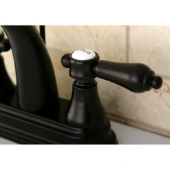 Kingston Brass 4-Inch Centerset Bathroom Faucet with Brass Pop-Up