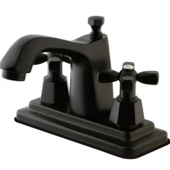 Kingston Brass 4-Inch Centerset Bathroom Faucet with Push Pop-Up Drain