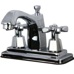 Kingston Brass 4-Inch Centerset Bathroom Faucet with Push Pop-Up Drain