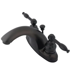 Kingston Brass 4-Inch Centerset Twin-Handle Bathroom Faucet