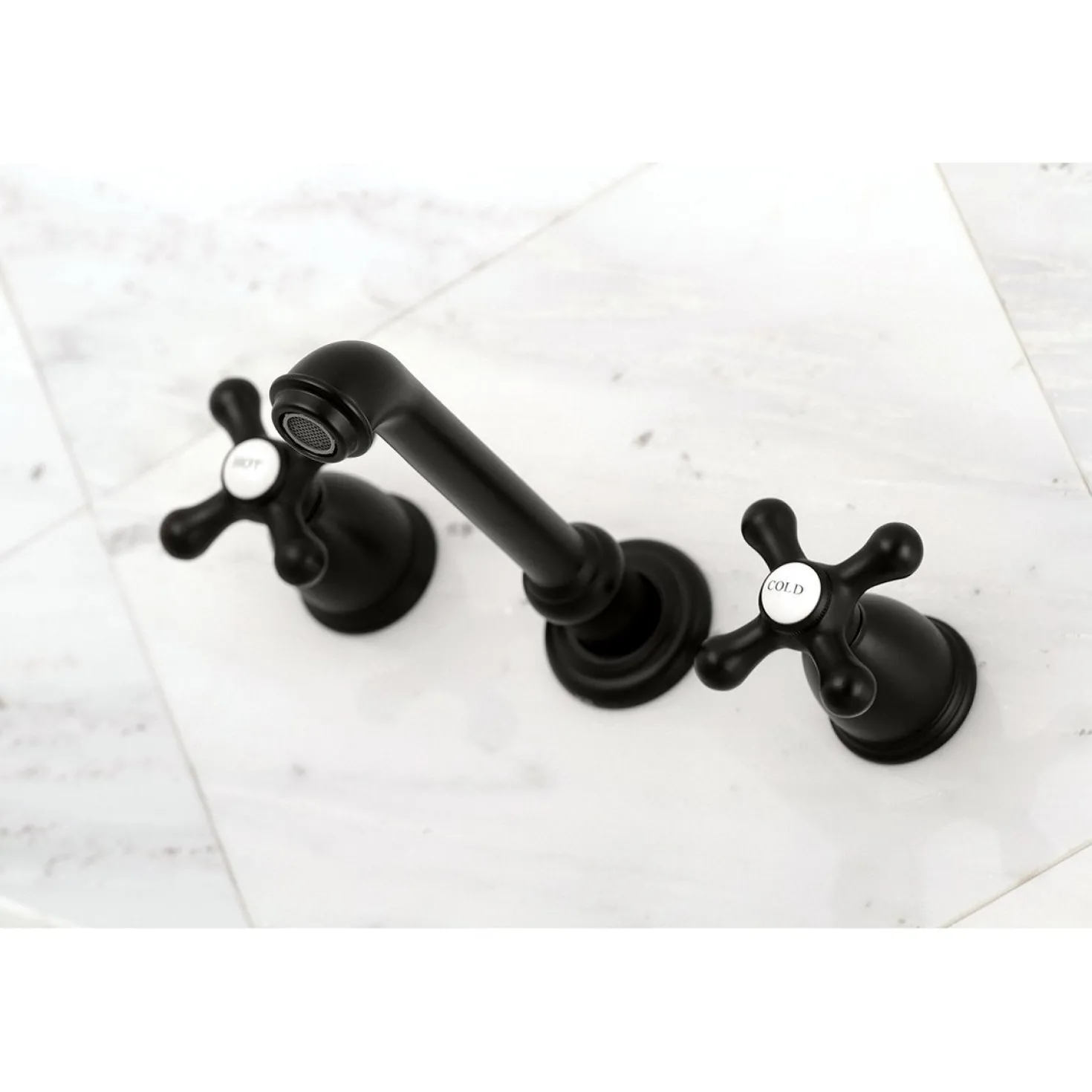 Kingston Brass 8-Inch Center Wall Mount Bathroom Faucet
