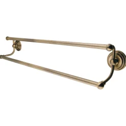 Kingston Brass 18-Inch Dual Towel Bar in Antique Brass