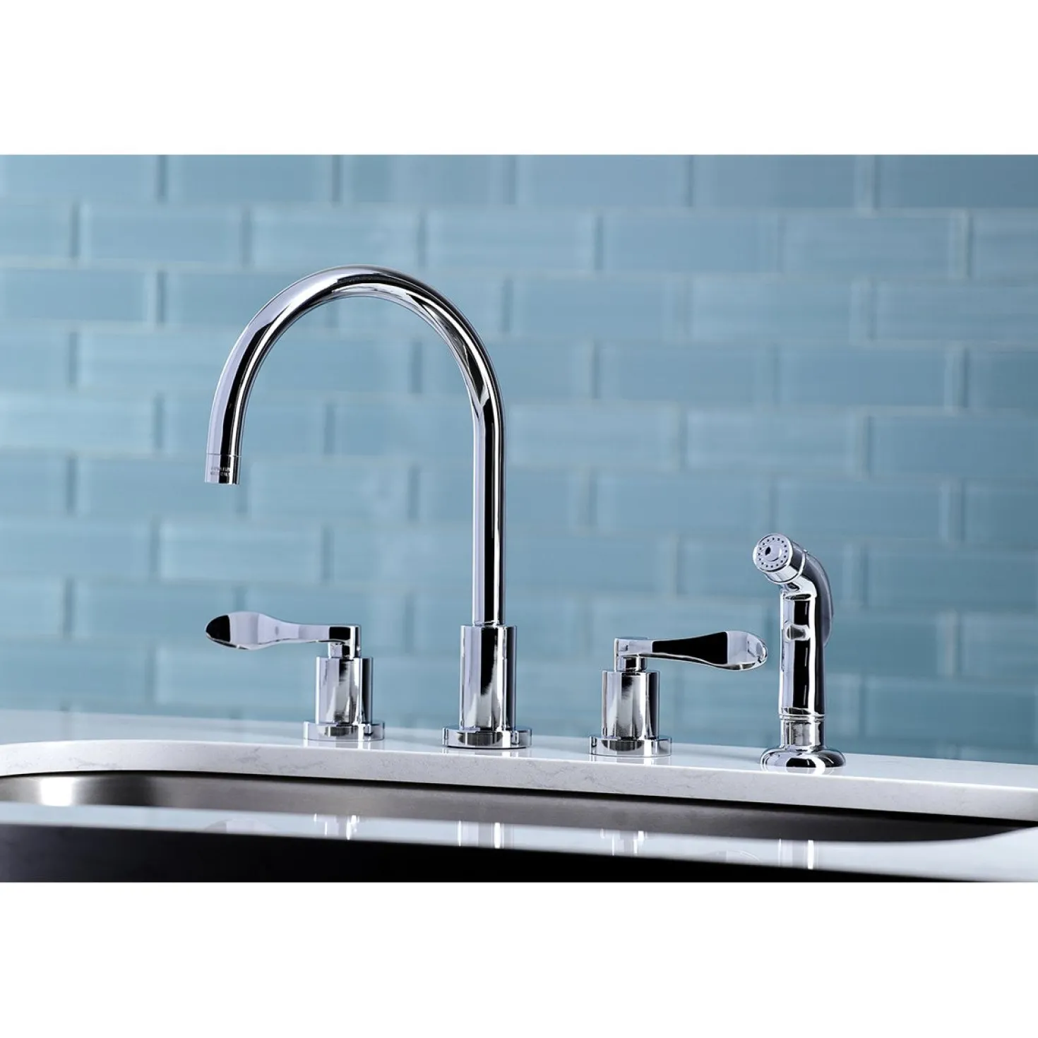 Kingston Brass 8-Inch to 16-Inch Widespread Kitchen Faucet