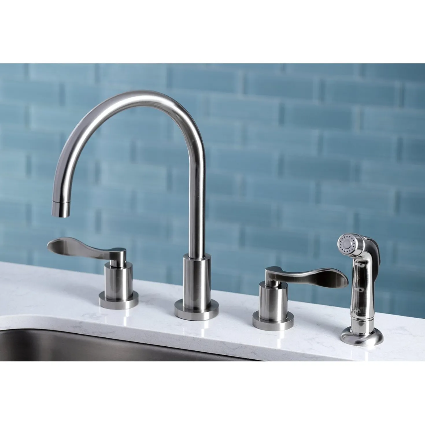Kingston Brass 8-Inch to 16-Inch Widespread Kitchen Faucet