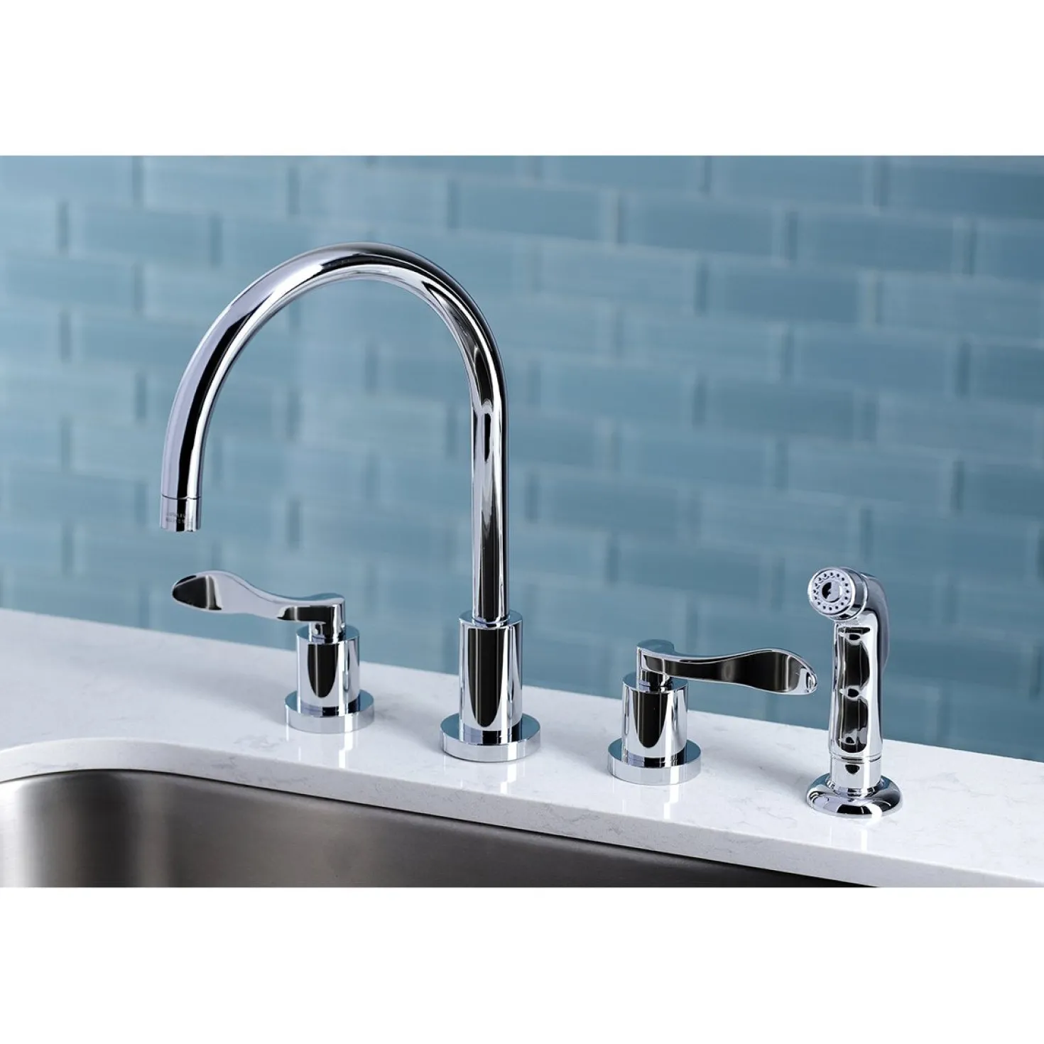 Kingston Brass 8-Inch to 16-Inch Widespread Kitchen Faucet